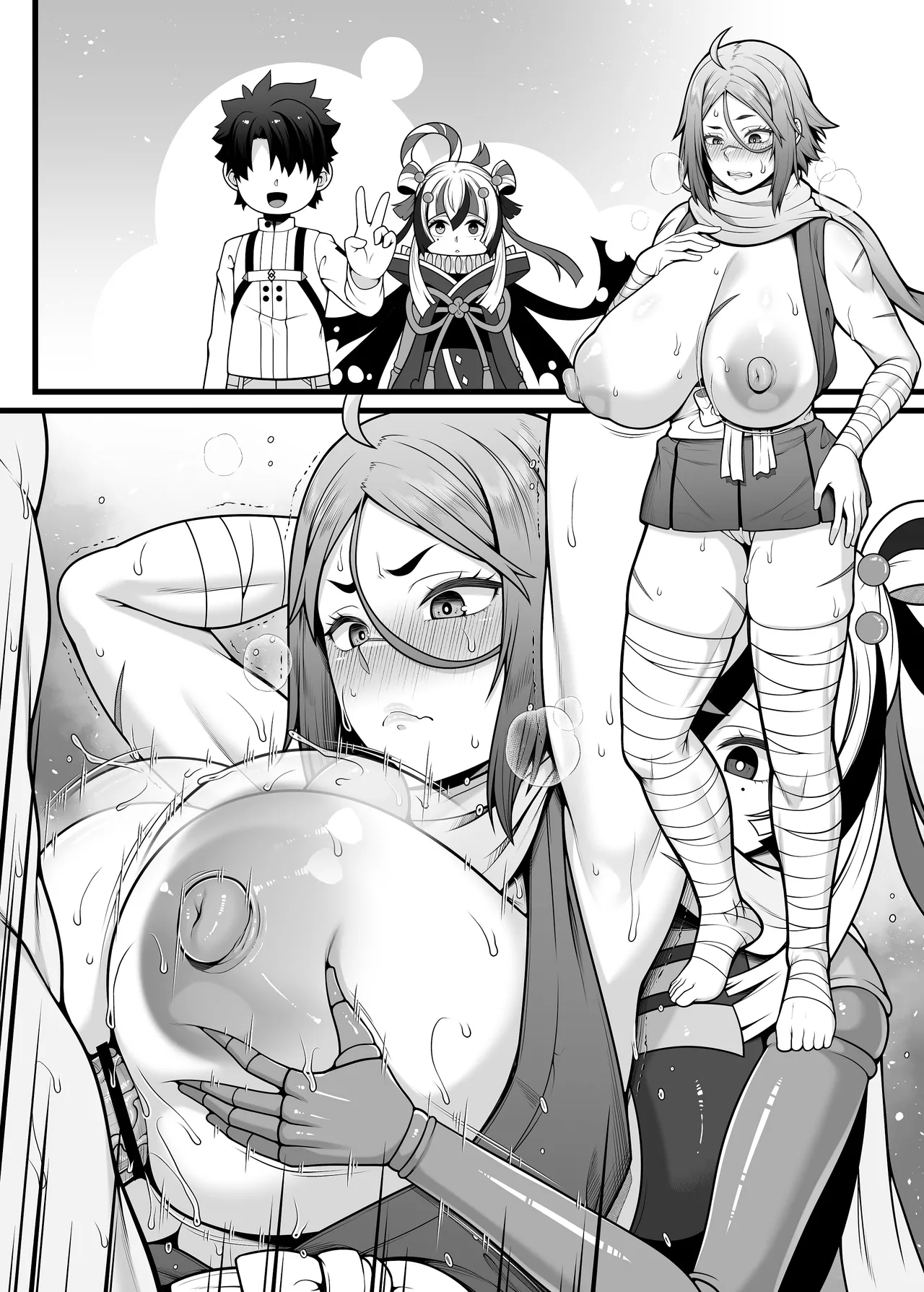 FGO 杉谷善住坊 二人羽織パイズリと種付け交尾で孕まされる漫画 page 6 full