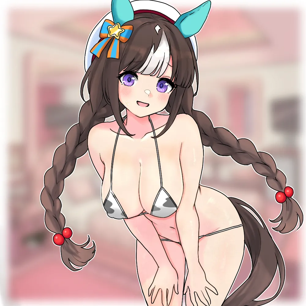 Hokko Tarumae cow print bikini page 2 full