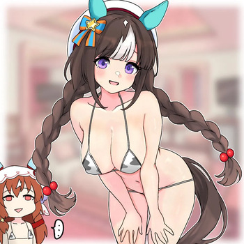 Hokko Tarumae cow print bikini cover