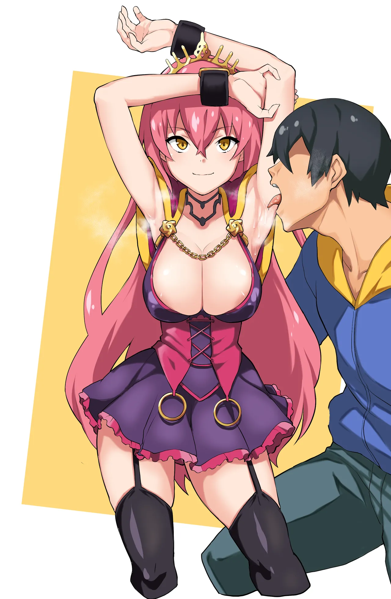 小悪魔王織田信長の香ばしいワキ、おっぱい差分、母乳差分、家来太田ご褒美腋ペロ差分高画質版 page 5 full