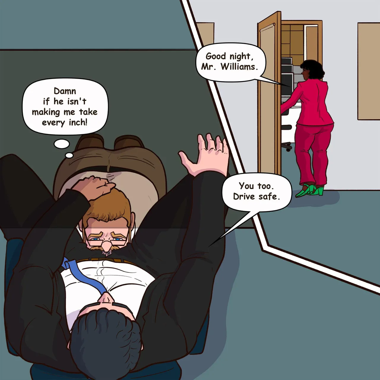 Gabo Artwork Comic 67 - Greg Overtime at Work page 4 full