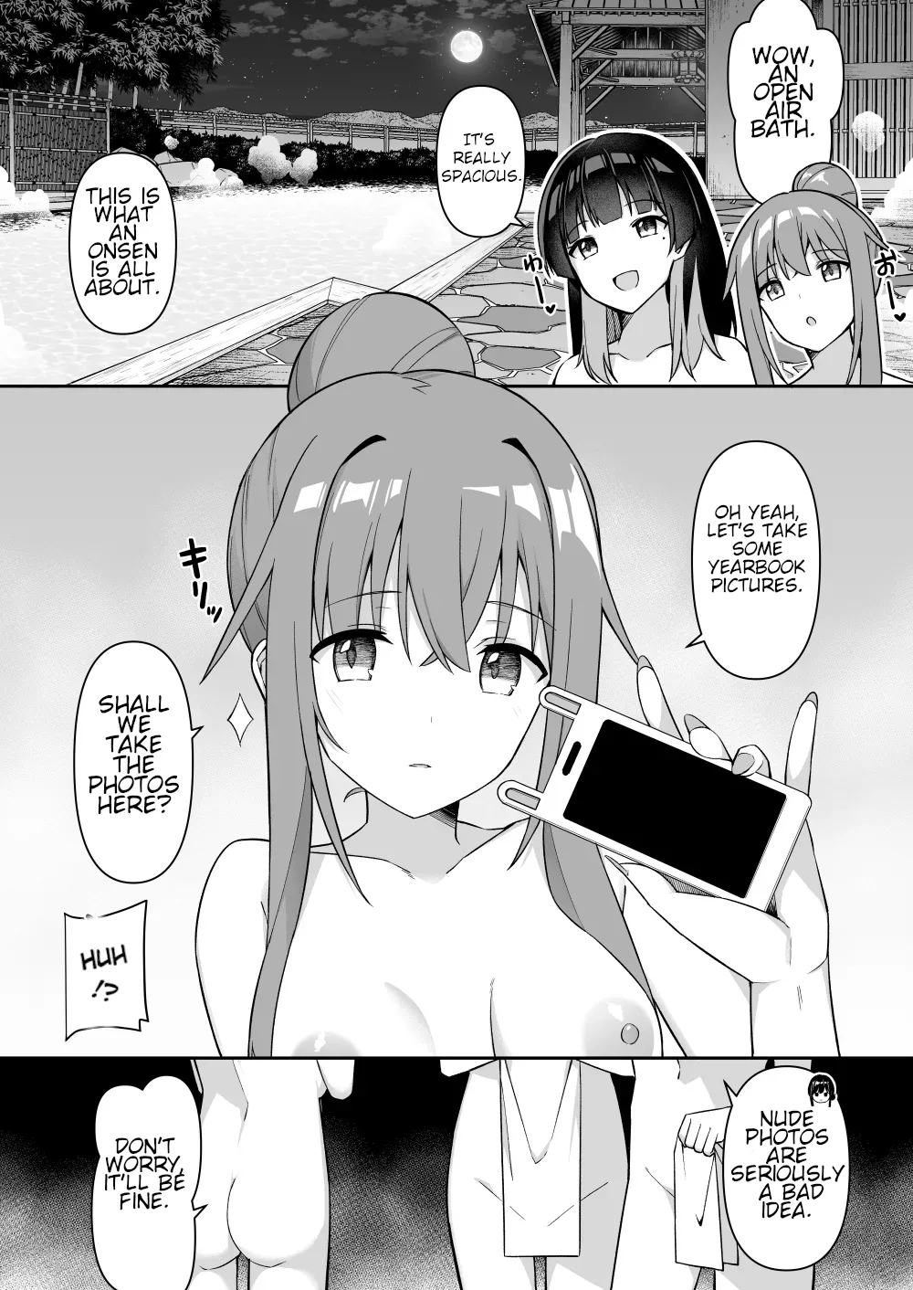 Shuugaku Ryokou de Onsen Ryokan ni Kita Gal, Nakai no Dekachinpo de Wakarase Zecchou 2 | Gals on a Hot-spring Inn Trip are Shown Who's Boss by their Big Dick Waiter 2 page 8 full