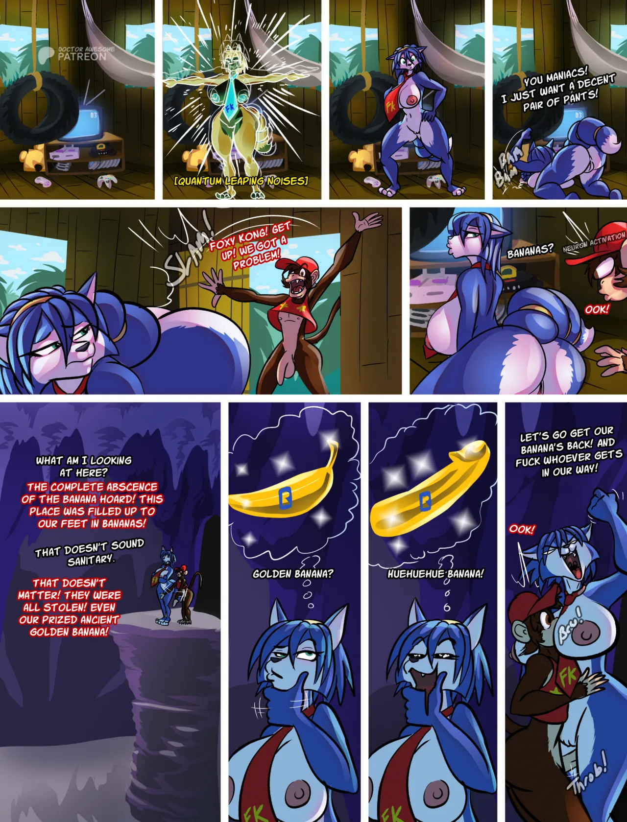 Basque Comic: Krystal Fucks Up Donkey Kong Country page 2 full