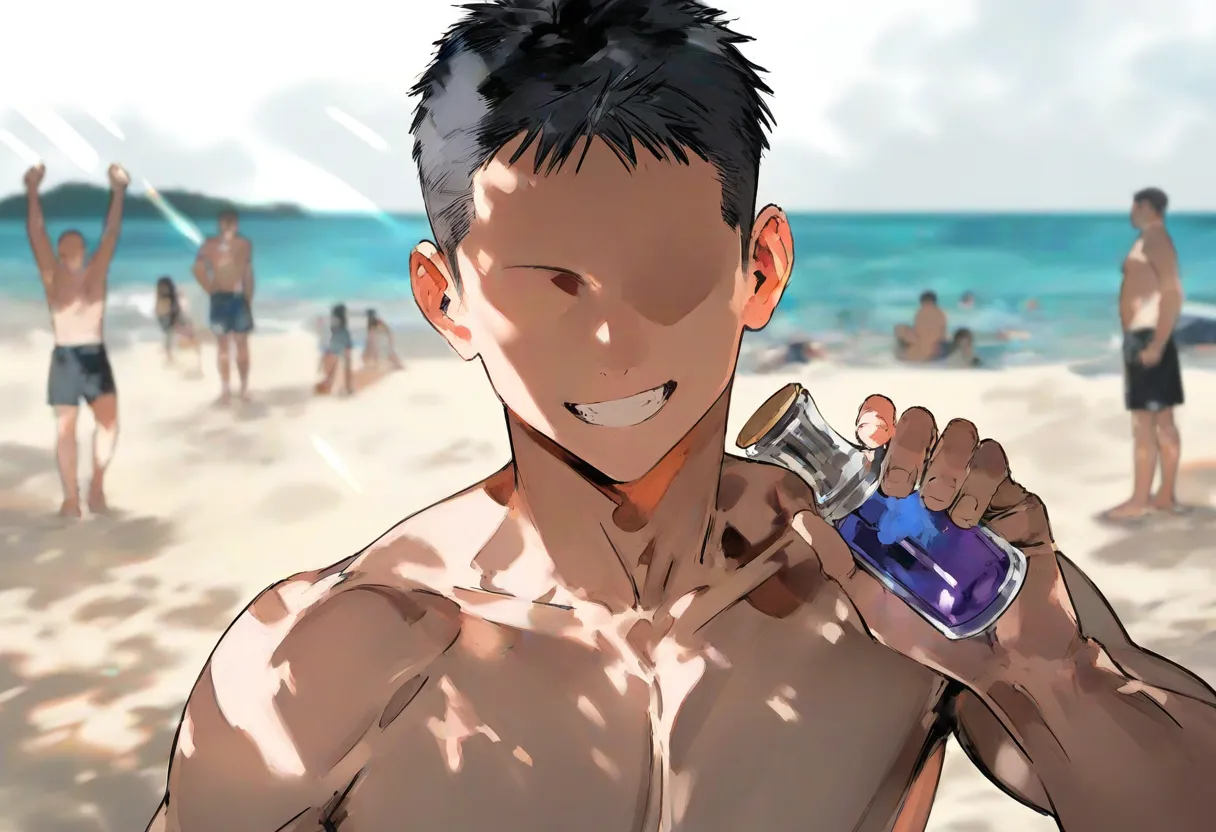 【cl-_-lo】【AI Generated】海で美人JKに媚薬をたっぷり塗ってチ○ポで即ハメしたらアヘ顔 page 3 full