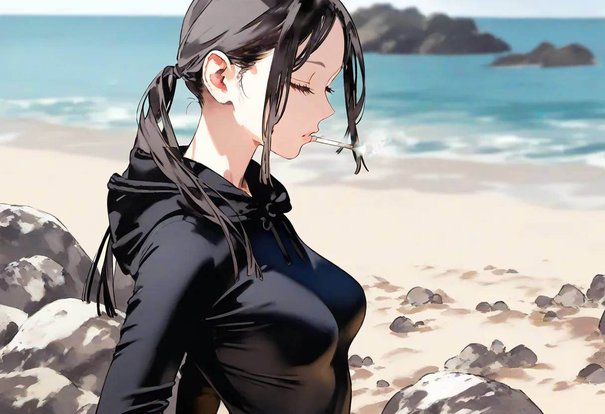 【cl-_-lo】【AI Generated】海で美人JKに媚薬をたっぷり塗ってチ○ポで即ハメしたらアヘ顔 page 6 full