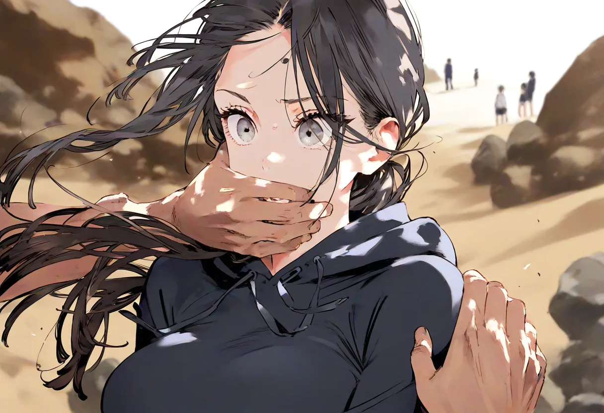 【cl-_-lo】【AI Generated】海で美人JKに媚薬をたっぷり塗ってチ○ポで即ハメしたらアヘ顔 page 7 full