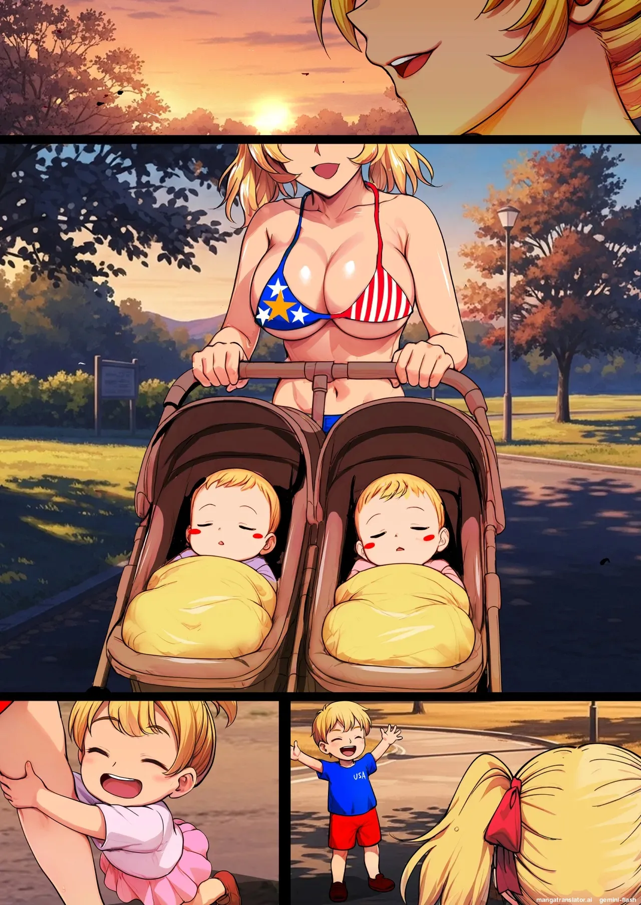 InCha Otouto ga Otaryman Seikatsu Shinagara Bonyuu Tappuri Kinpatsu Bakunyuu Oyako o Harem H &amp; Kobetsu Date de Harama seru Hanashi  MTL page 7 full