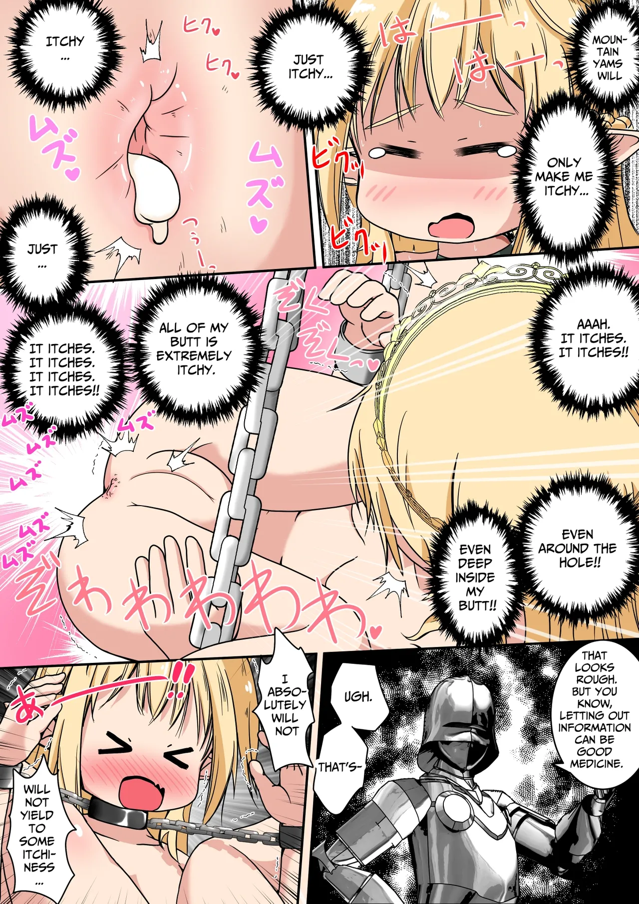 Elf Musume-san no Shiri Ana ni Yamaimo o Tsugikomu Ohanashi | Stuffing A Mountain Yam Into The Elf Daughter's Ass page 6 full