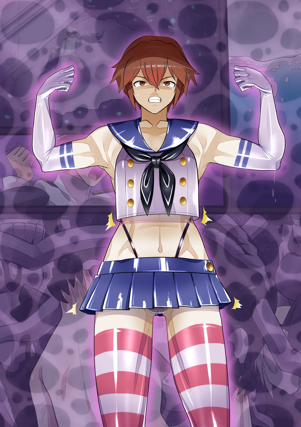 Admiral Forced To Wear Shimakaze Rubber Kigurumi page 4 full