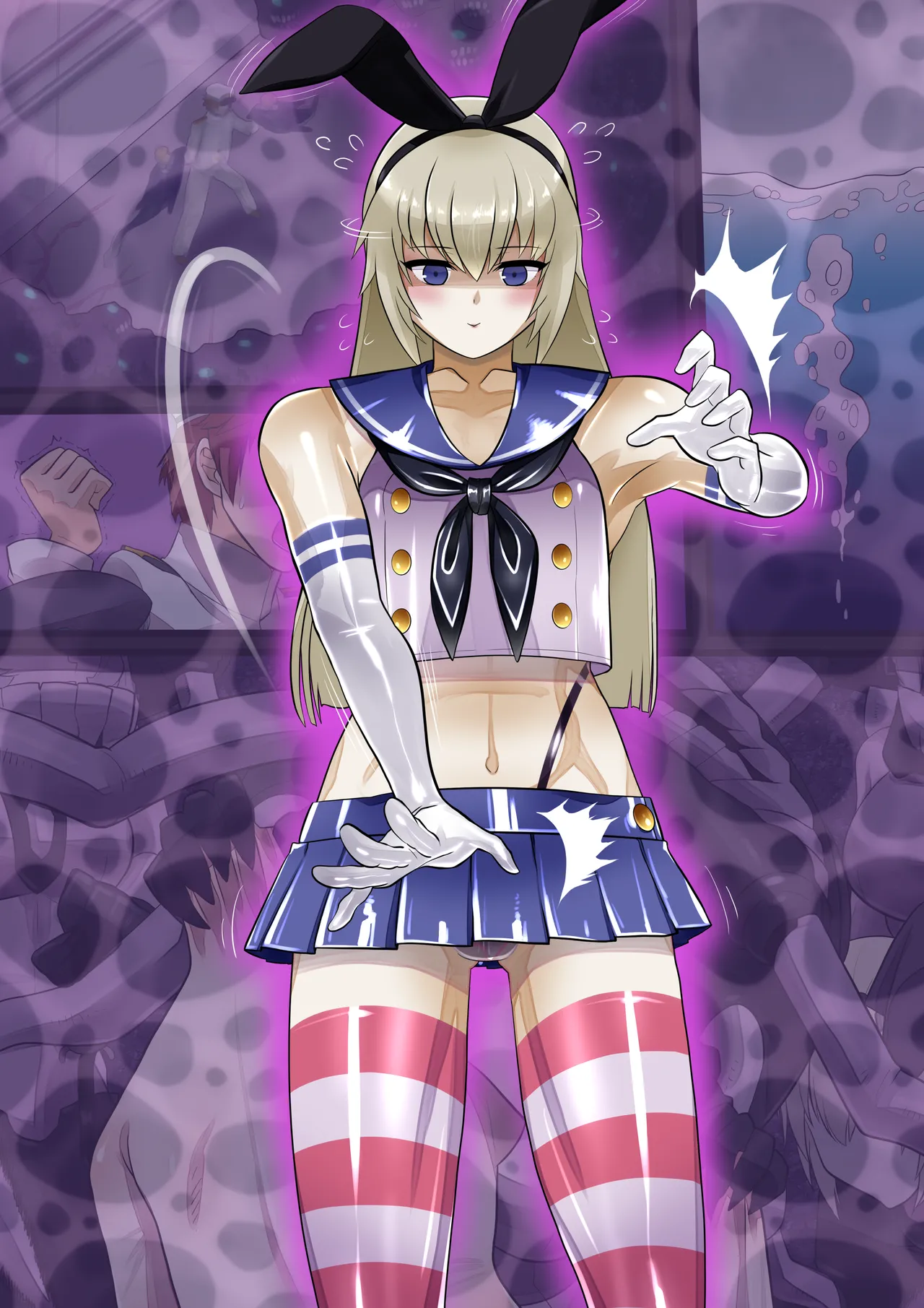 Admiral Forced To Wear Shimakaze Rubber Kigurumi page 8 full