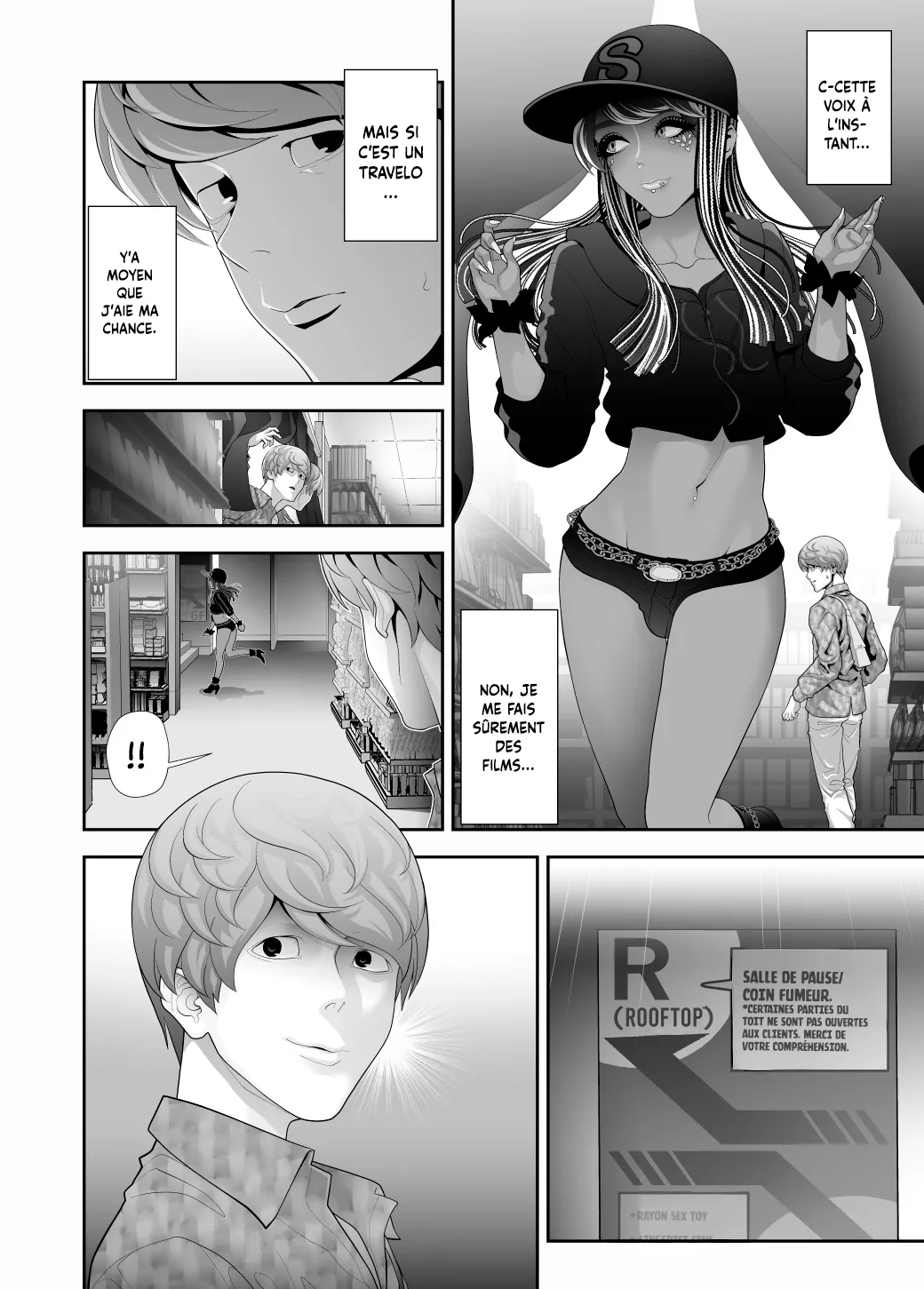 Josouko Hatten-kei <<Donki Okujou Hen>> | Rencontre avec un travesti ≪Sur le toit du Don Quijote≫ page 8 full
