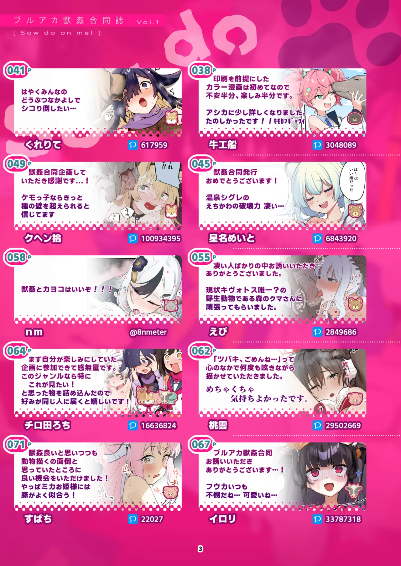 BluArch Juukan Goudoushi Sow do on me! vol. 1 | Blue Archive Beastiality Anthology Sow do on me! vol. 1 page 3 full