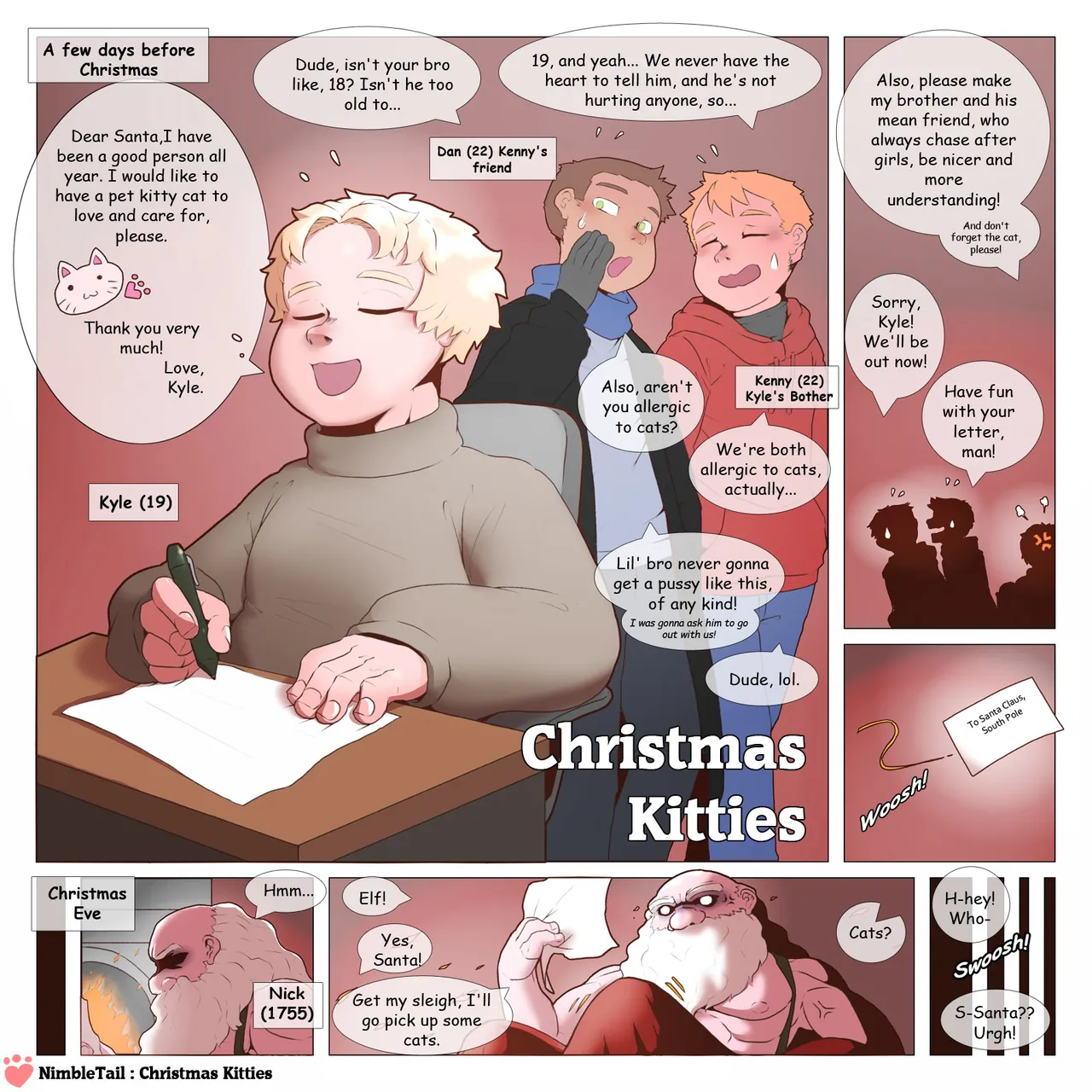 nimbletail Christmas Kitties page 1 full