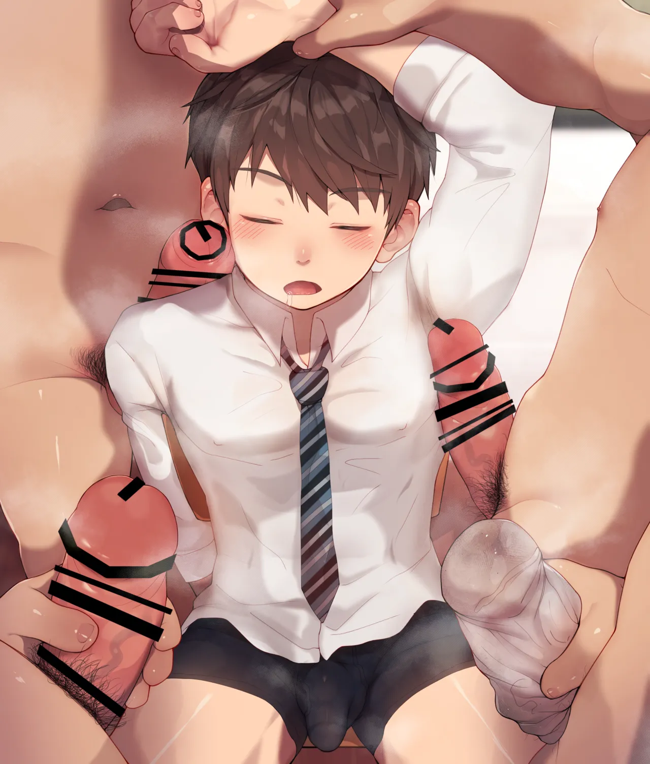 2023-12-30-【全差分】汗だくの友達に興奮してこっそりやっちゃう絵♂ page 8 full