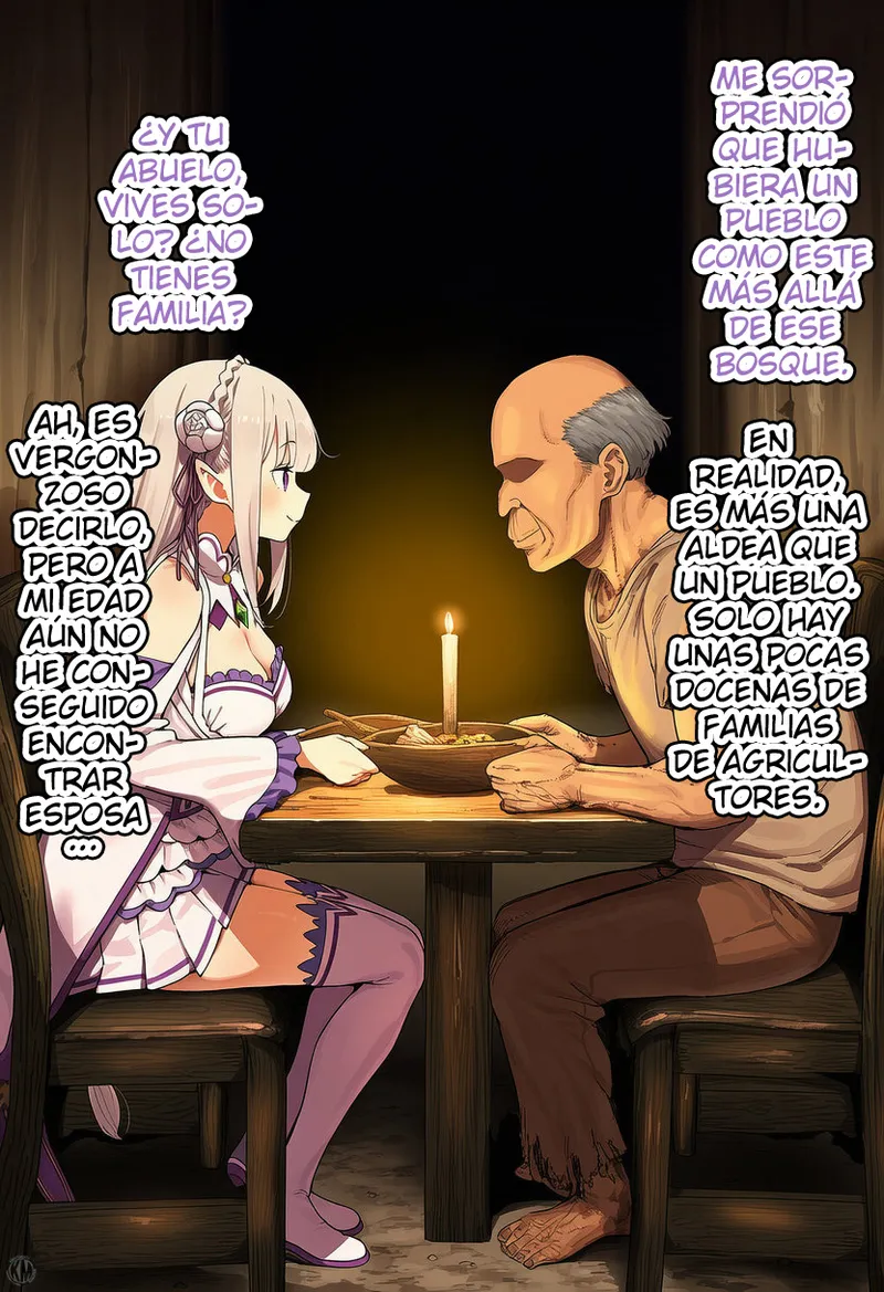 Kouketsu na Half Elf no Emilia ga Henkyou no Noumin Jiji ni Damasare Yome ni Otosareru｜La Noble Semielfa Emilia es Engañada por un Viejo Granjero en la Frontera y se Convierte en su Esposa page 10 full