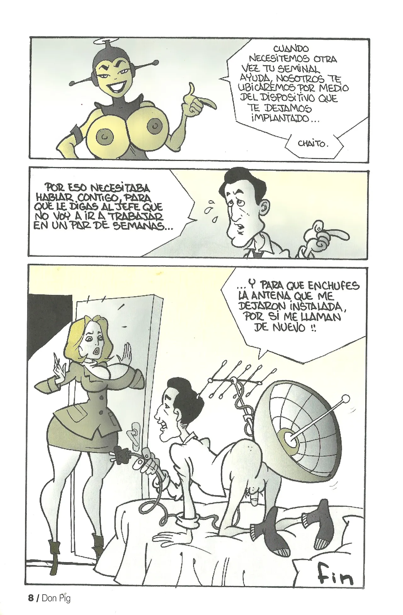 DON PIG COMIX  - 26 suplemento de la Revista 100% page 8 full