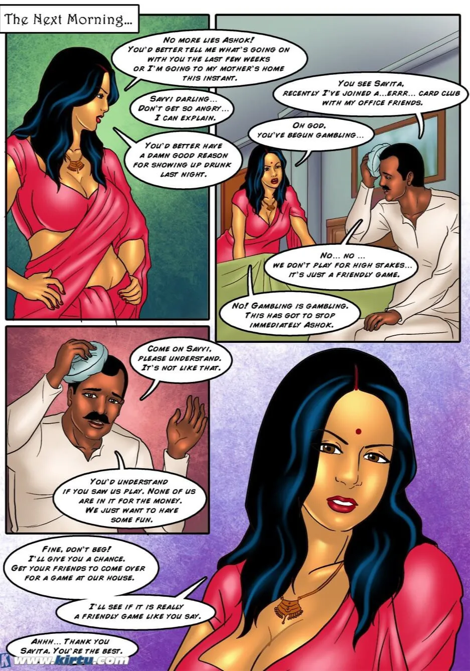 Savita Bhabhi Episode 36 Ashok's Card Game page 4 full
