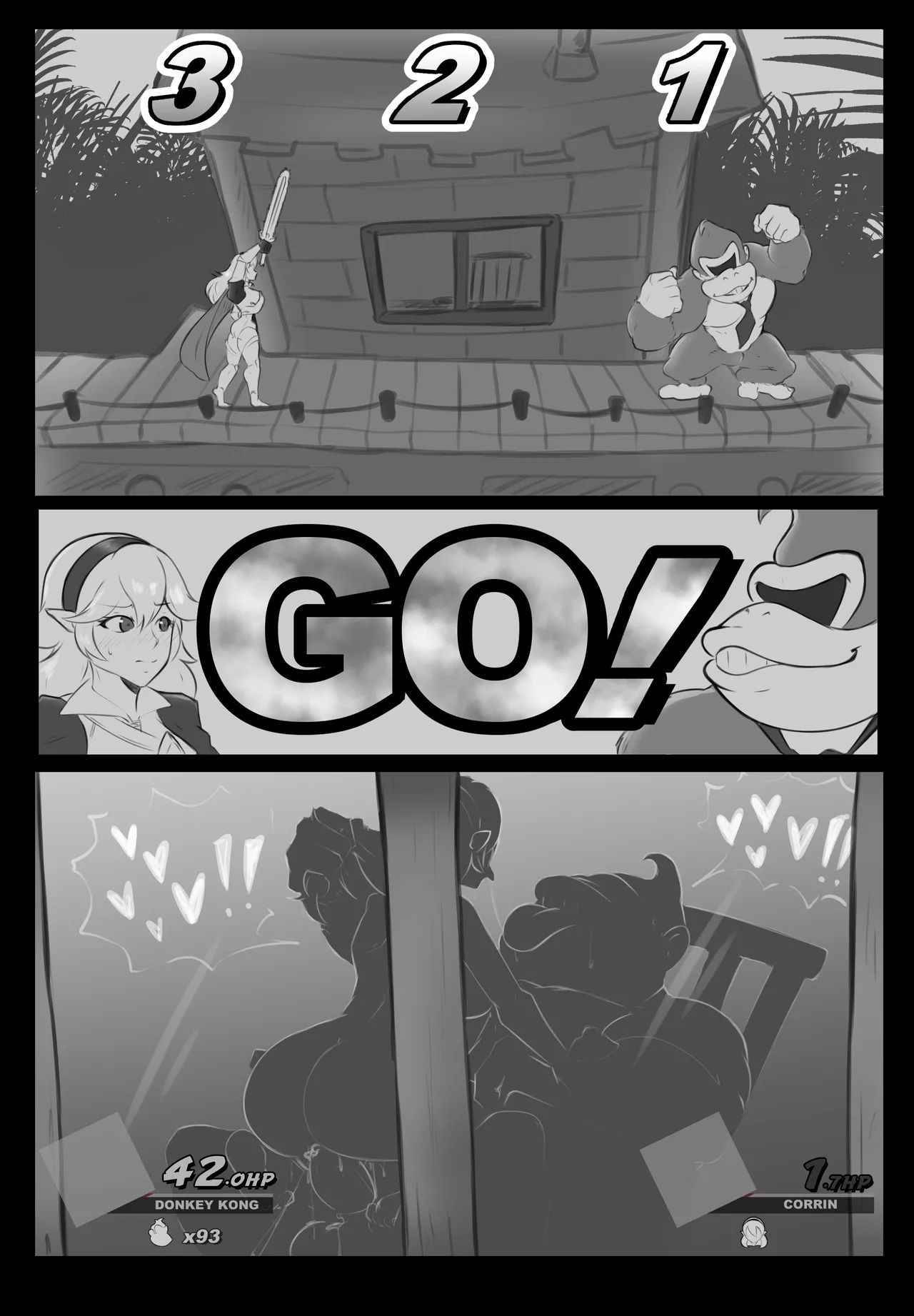 Donkey Kong vs Corrin &amp; K. Rool vs Pyra page 1 full