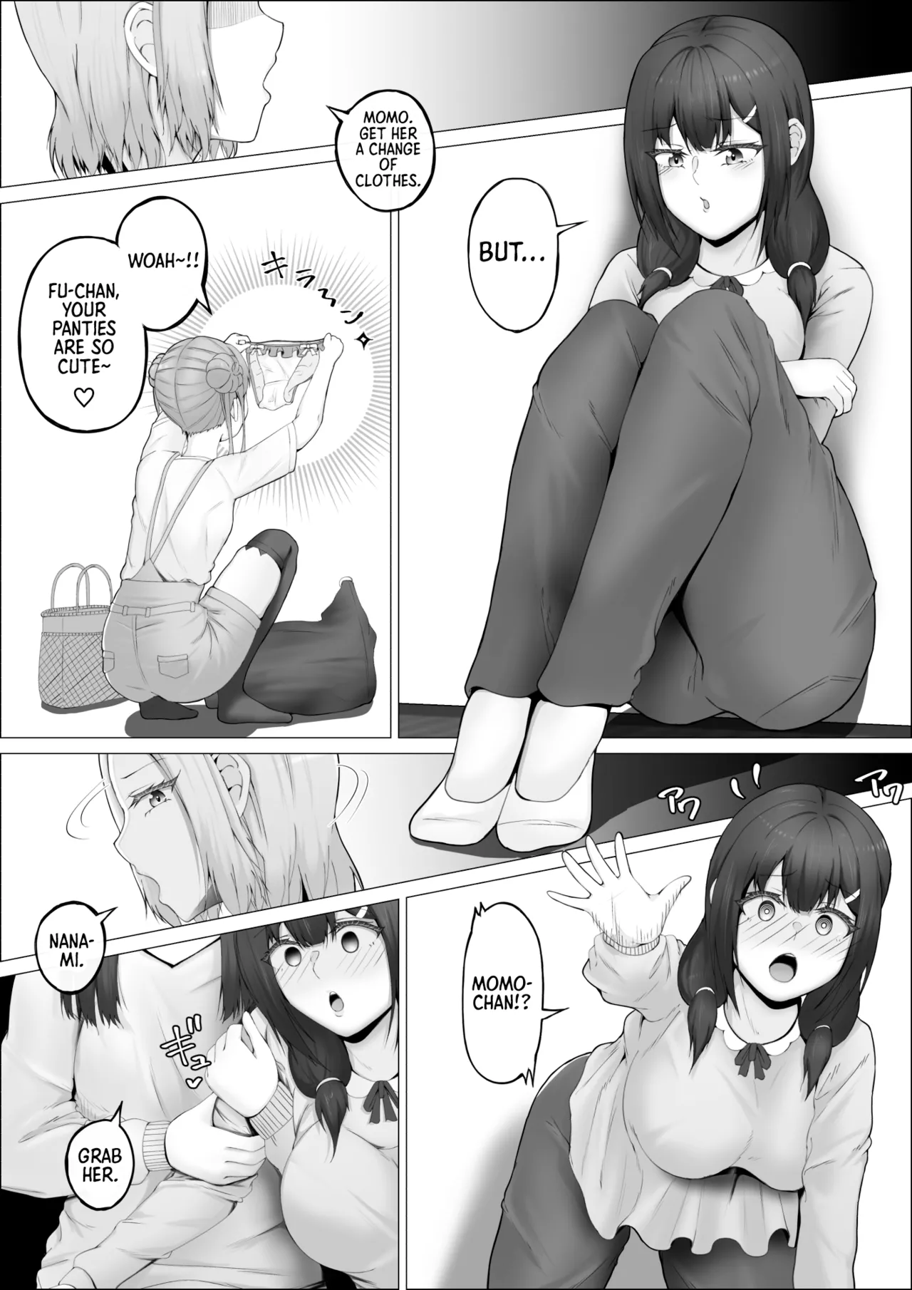 When The Gals In My Class Found Out That I Was A Futanari, They Started Freaking Out. #2 Erina and Momo Double Blowjob Bathhouse Edition page 5 full