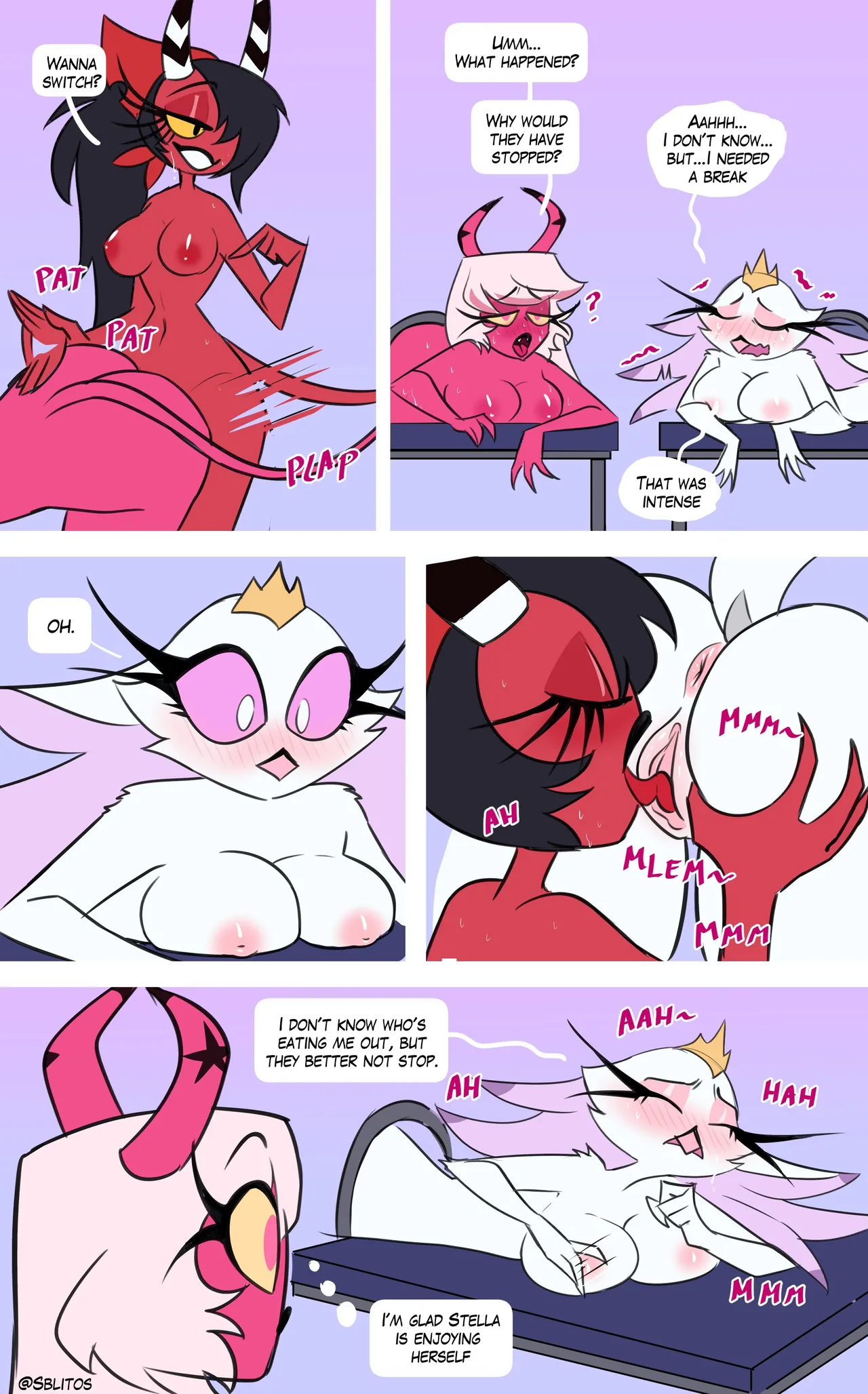 Stella x Striker x Verosika x Sallie May comic page 3 full
