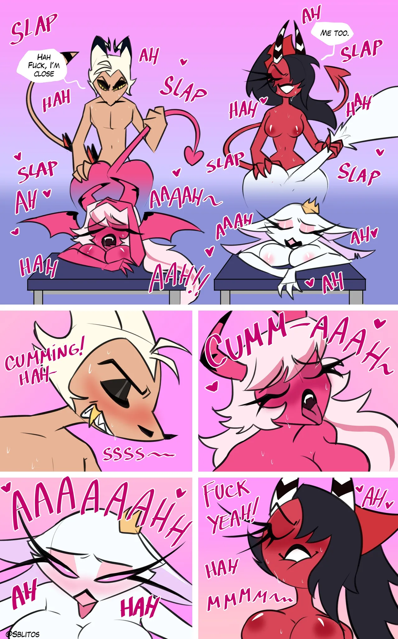 Stella x Striker x Verosika x Sallie May comic page 6 full