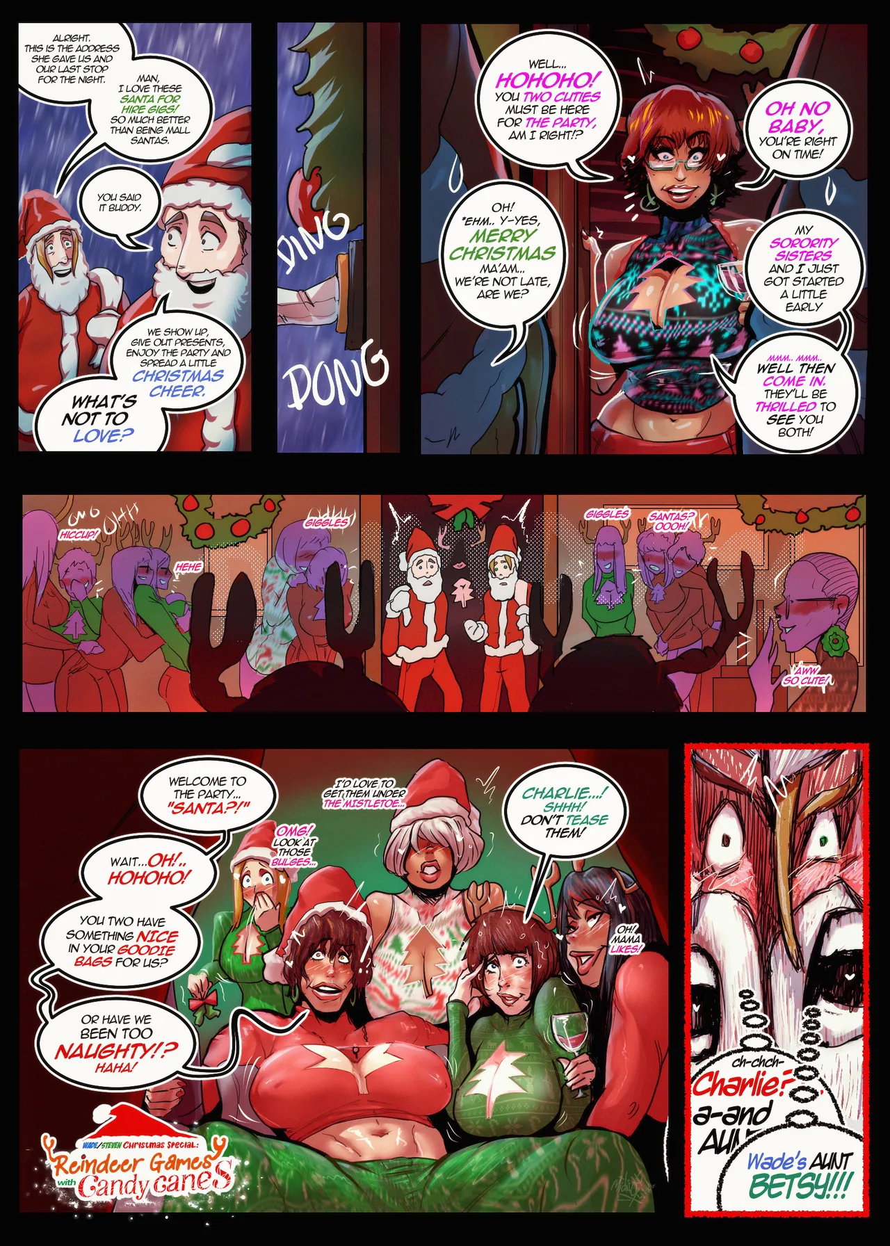 Wade/Steven Christmas Special: Reindeer Games with Candy Canes page 1 full