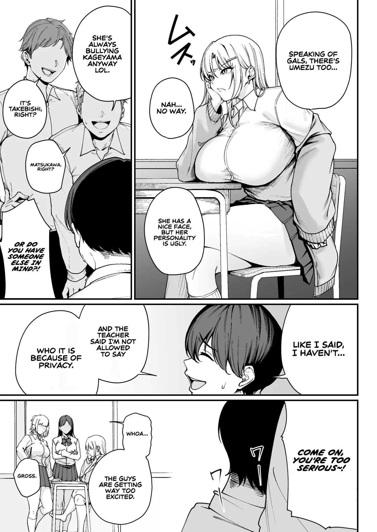 "Tokutai" Sei ni Natta node, Shouwaru Gal o Shimei Shimasu! -Itsumo Tsukue ni Ketsu o Nosetekuru Umezu-san- | Now That I’m a 'Special Treatment' Student, I’ll Choose the Ill-natured Gyaru! -Umezu-san, Who Always Puts Her Ass on My Desk- page 8 full