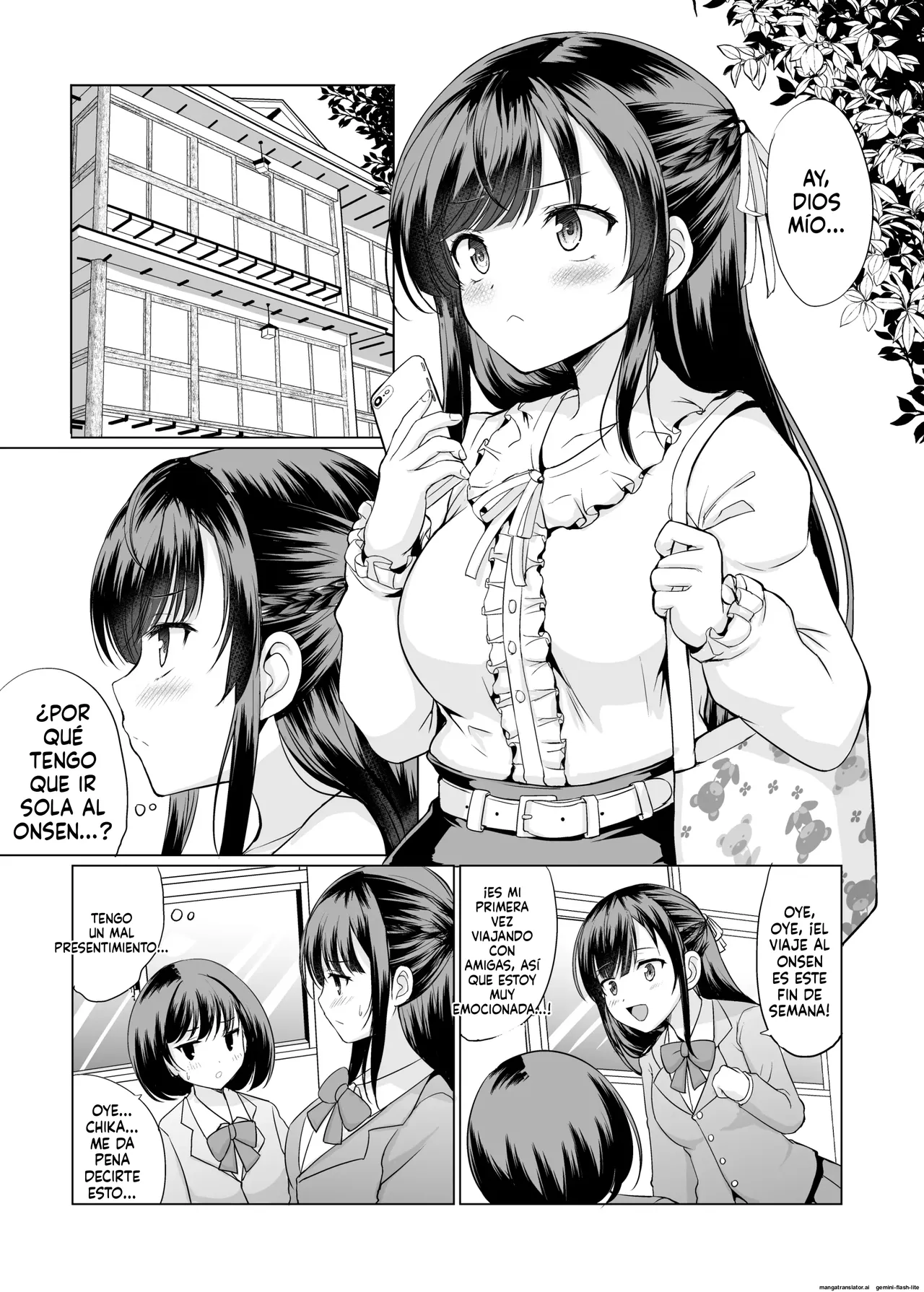 JK nanoni Onsen de Oji-san-tachi to Nakayoku Nacchatta｜Siendo de Preparatoria, Me Volví Amiga Sexual de unos Viejos en las Aguas Termales page 3 full