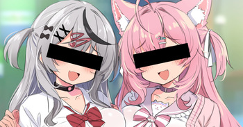 援交詐欺をたくらんだ生意気J◯達が処女ま◯こにお仕置きされちゃうノベルCG cover
