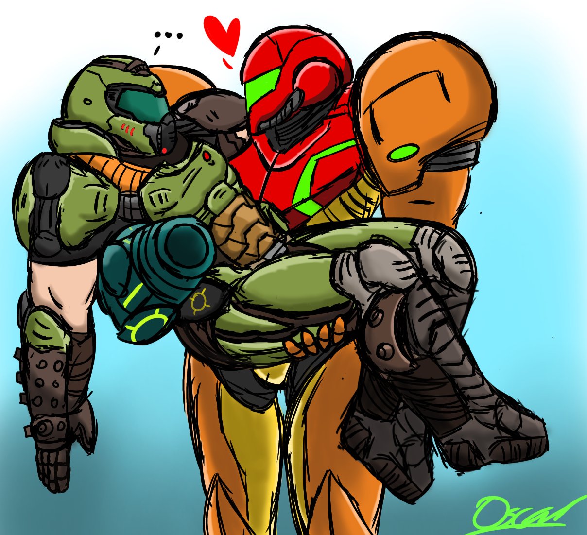 Samus x Doomguy page 8 full