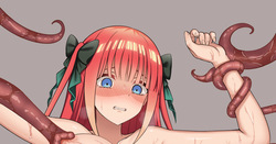 五等分のプリンセスで触手系のモンスターに捕まったニノ