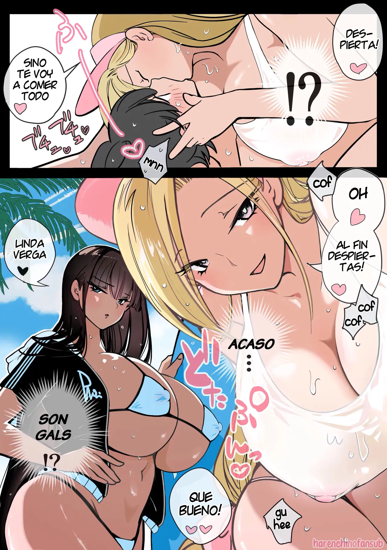 "Gal the Monster" Umi de Oboreta Boku o Tasukete Kureta no wa, Gal no Kawa o Kabutta 2-hiki no Seiyoku Monster deshita page 6 full