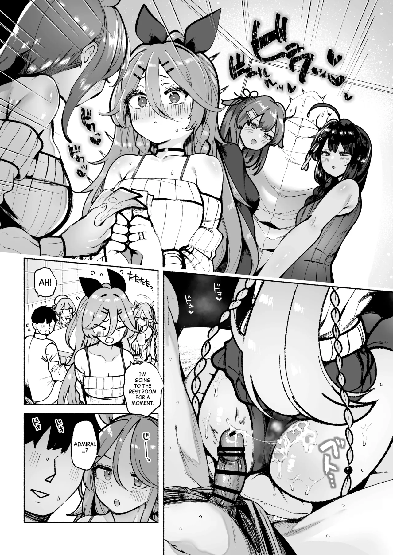 Shiratsuyu gata shimai to okota de yuuwaku sakusei H | Getting Teased and Milked Dry Under the Kotatsu by the Shiratsuyu-Class Sisters page 7 full