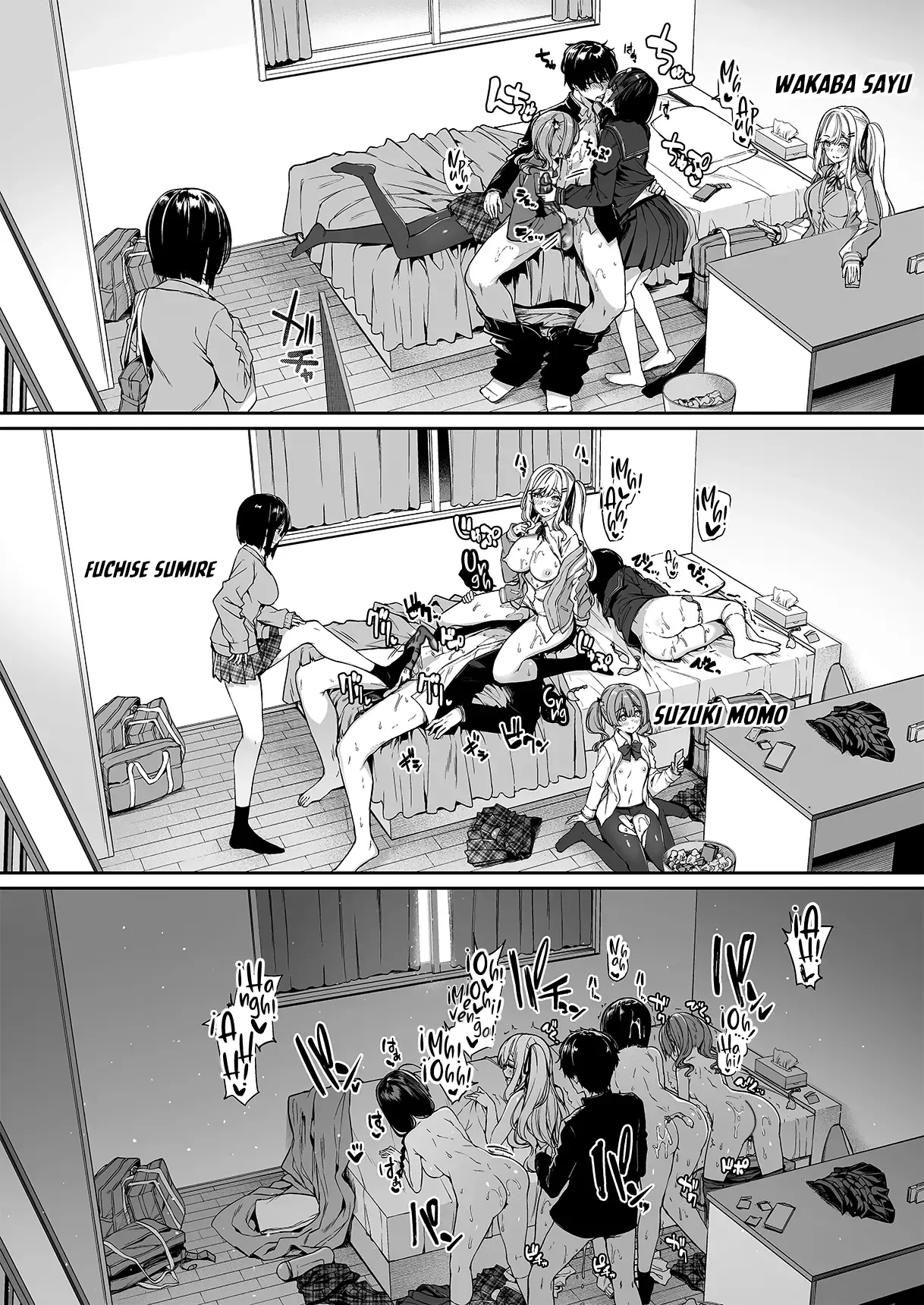 InCha Couple ga You Gal-tachi to SEX Training Suru Hanashi 2| La Tímida Pareja y las Brillantes Gals Tienen Entrenamiento Sexual Juntos 2 page 3 full