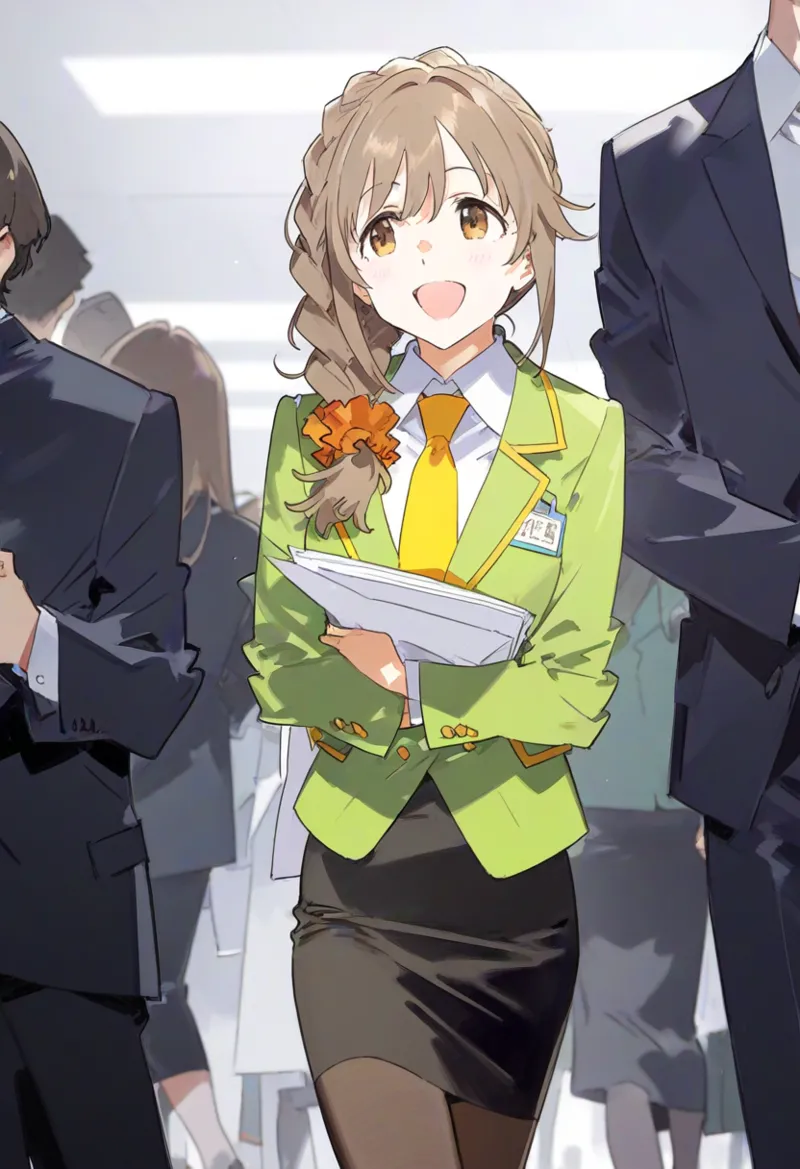 【cl-_-lo】【AI Generated】 真面目で愛嬌のある事務員が飲み会の翌日に無断欠勤する話 page 3 full