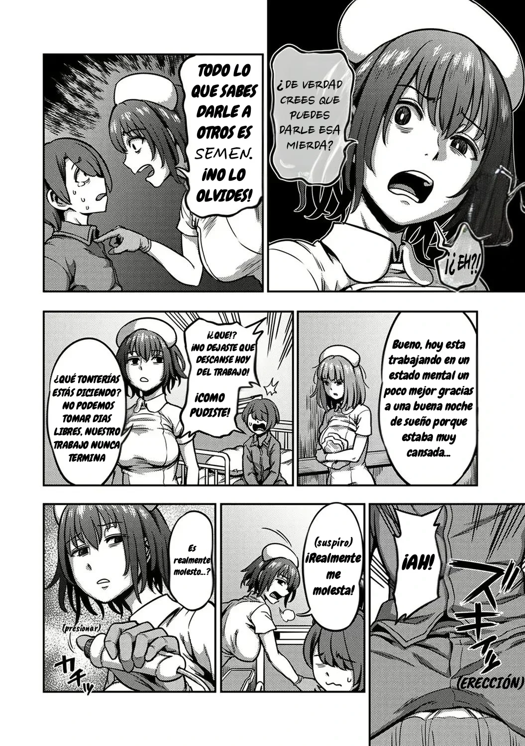 Sakusei Byoutou ~Seikaku Saiaku no Nurse shika Inai Byouin de Shasei Kanri Seikatsu~ Dai Go Shou kara Wakate Nurse Hen made｜Sala de Extracción de Semen~ La vida en un Hospital donde una Enfermera con una Personalidad Cruel Maneja tus Orgasmos~ Cap. 5 al 10 page 3 full