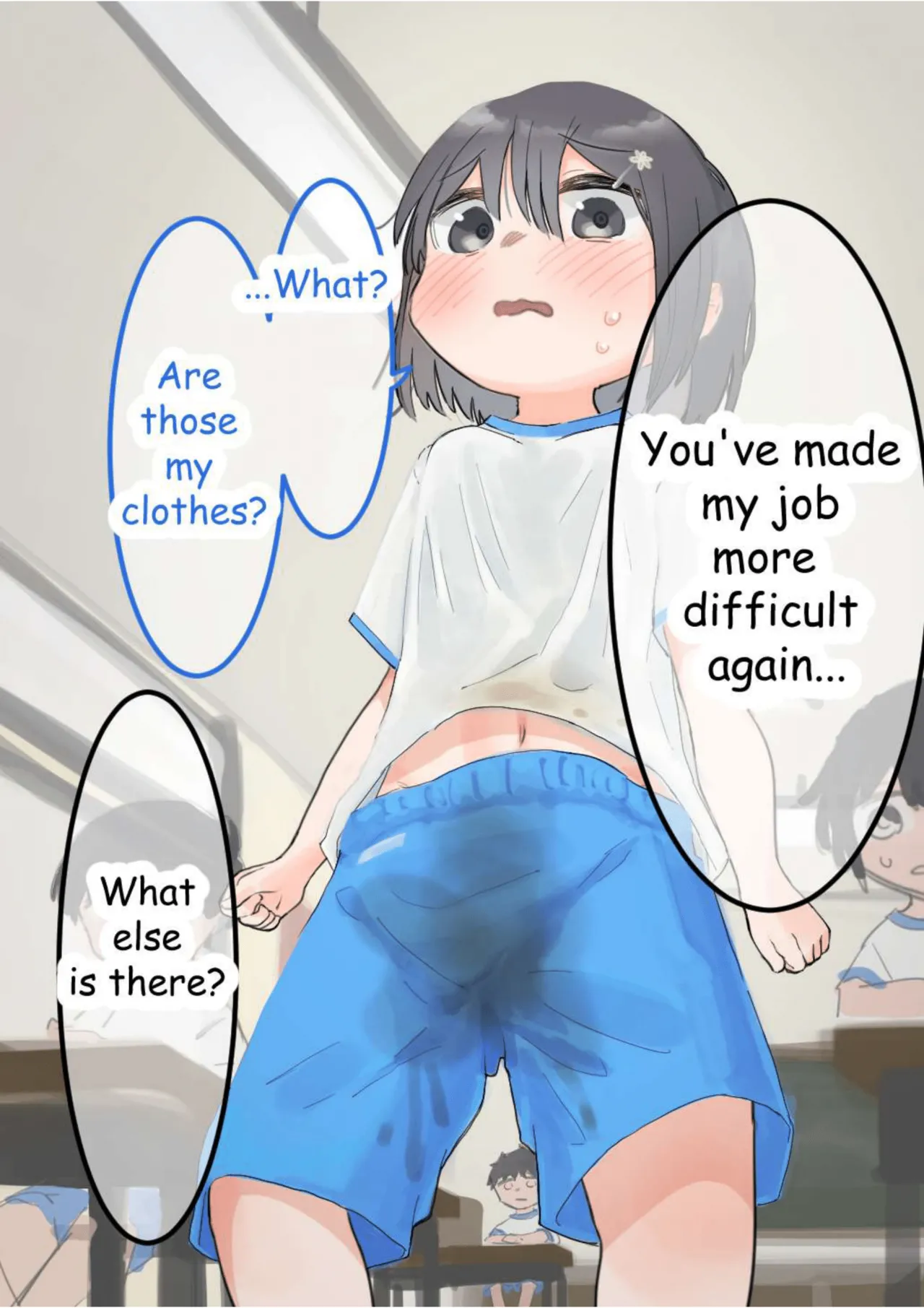 Nureta Fuku o Minna no Mae de Nugasareru Onnanoko I Girl undressing in the classroom page 2 full