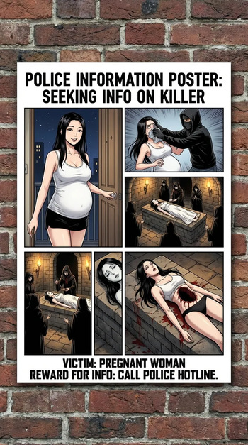 Crime Info Poster #2:  Ritual Sacrifice of Pregnant Victim cover