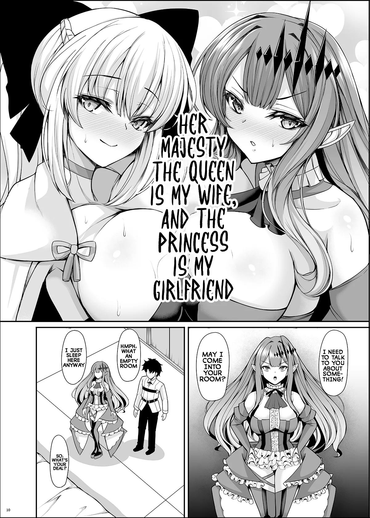 Joou Heika wa Boku no Oku-san Oujo-sama mo Boku no Kanojo | Her Majesty the Queen is my wife, and the princess is my girlfriend page 9 full