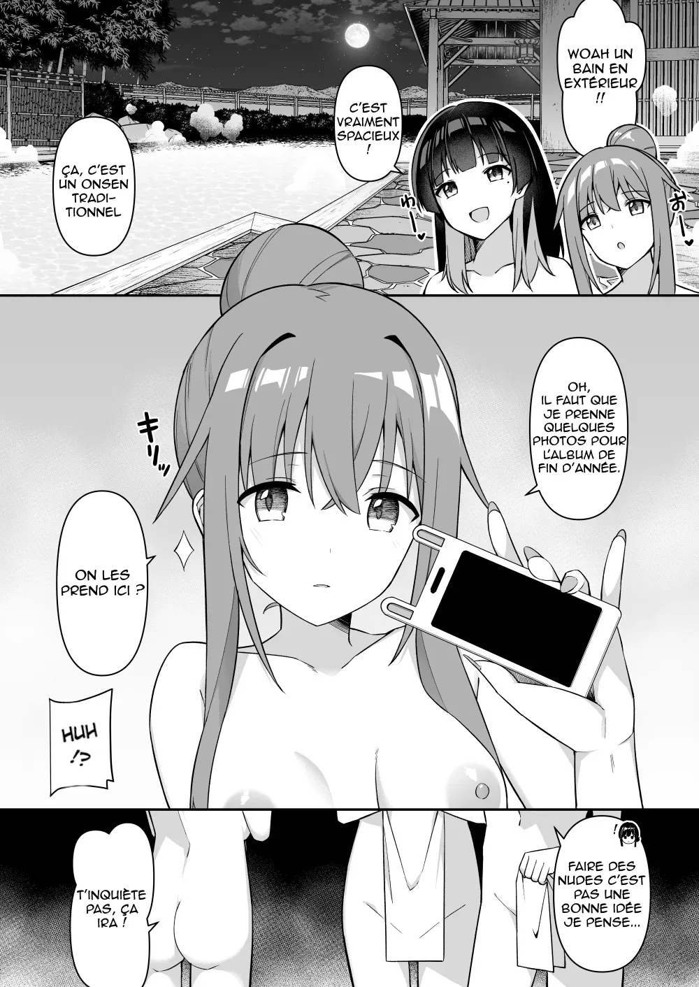 Shuugaku Ryokou de Onsen Ryokan ni Kita Gal, Nakai no Dekachinpo de Wakarase Zecchou 2 | En voyage scolaire à l’auberge, des amies rencontrent un puceau à gros bite 2 page 7 full