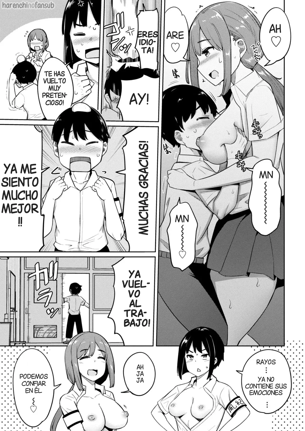 Kouhai Amayakashi Harem in Fuuki Iinkai Ch. 3 | Un Kouhai mimado por un Haren en el Comite de la Moral Publica page 5 full