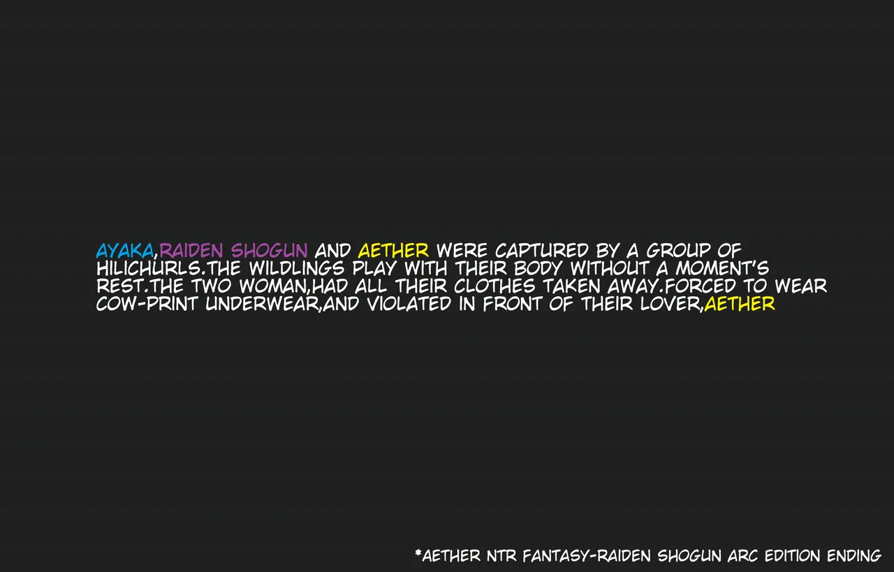 Aether NTR fantasy-Raiden Shogun arc-Bad End page 2 full