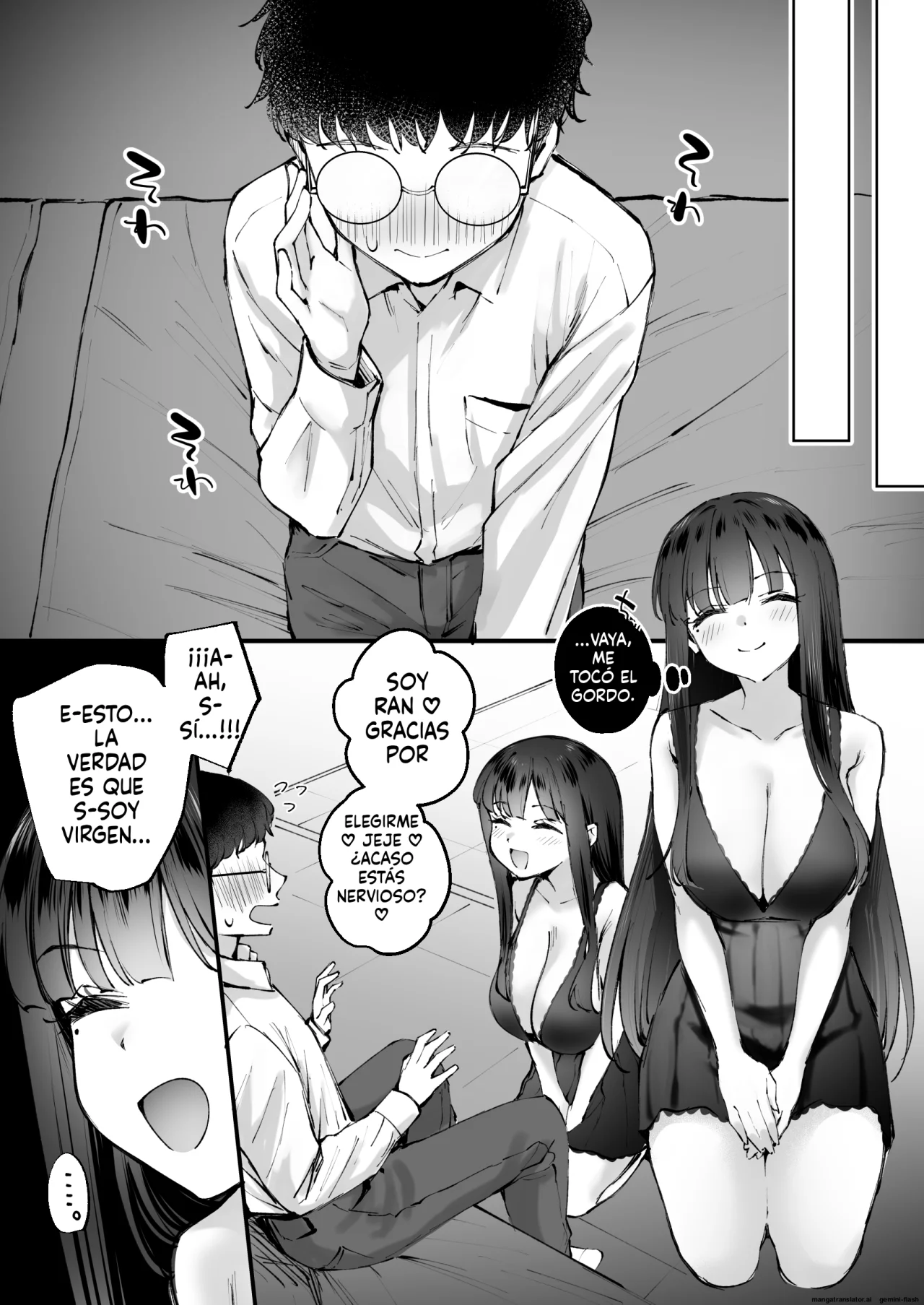 Do-S na Fuuzokujou ga Unmei no Dekachin to Meguriau Ohanashi｜Una Escort Sádica y el Rabo del Destino page 10 full