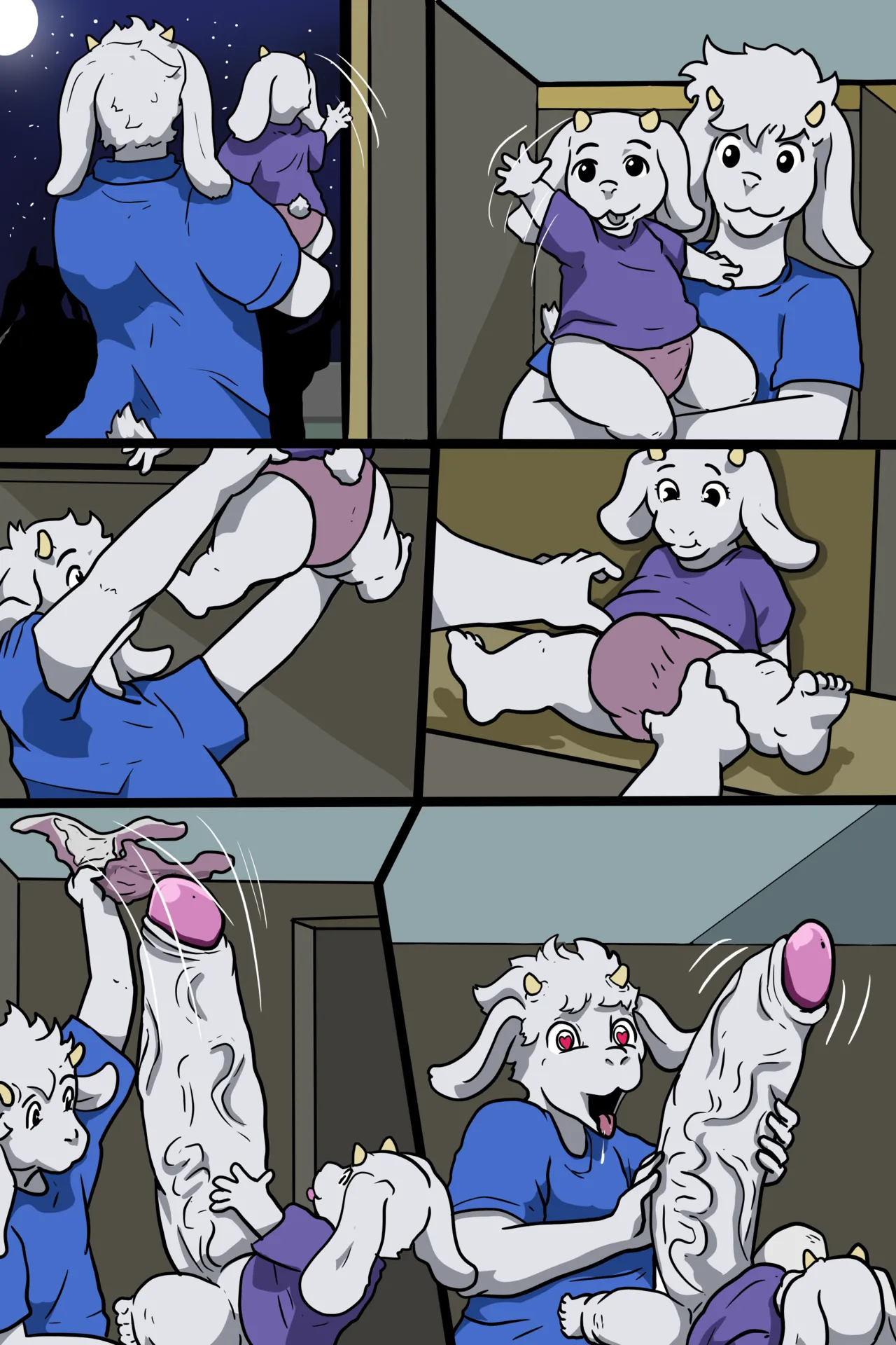 Asriel Babysitting Toriel page 1 full