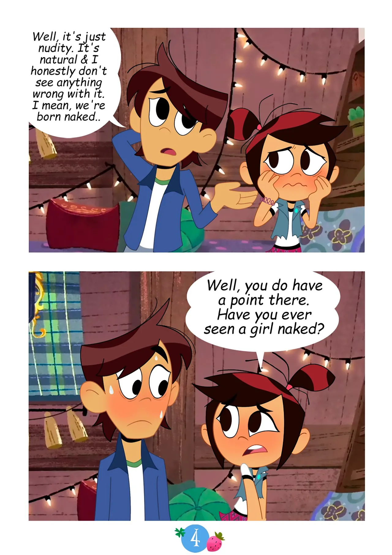 Molly and Ollie in "Studying" page 4 full