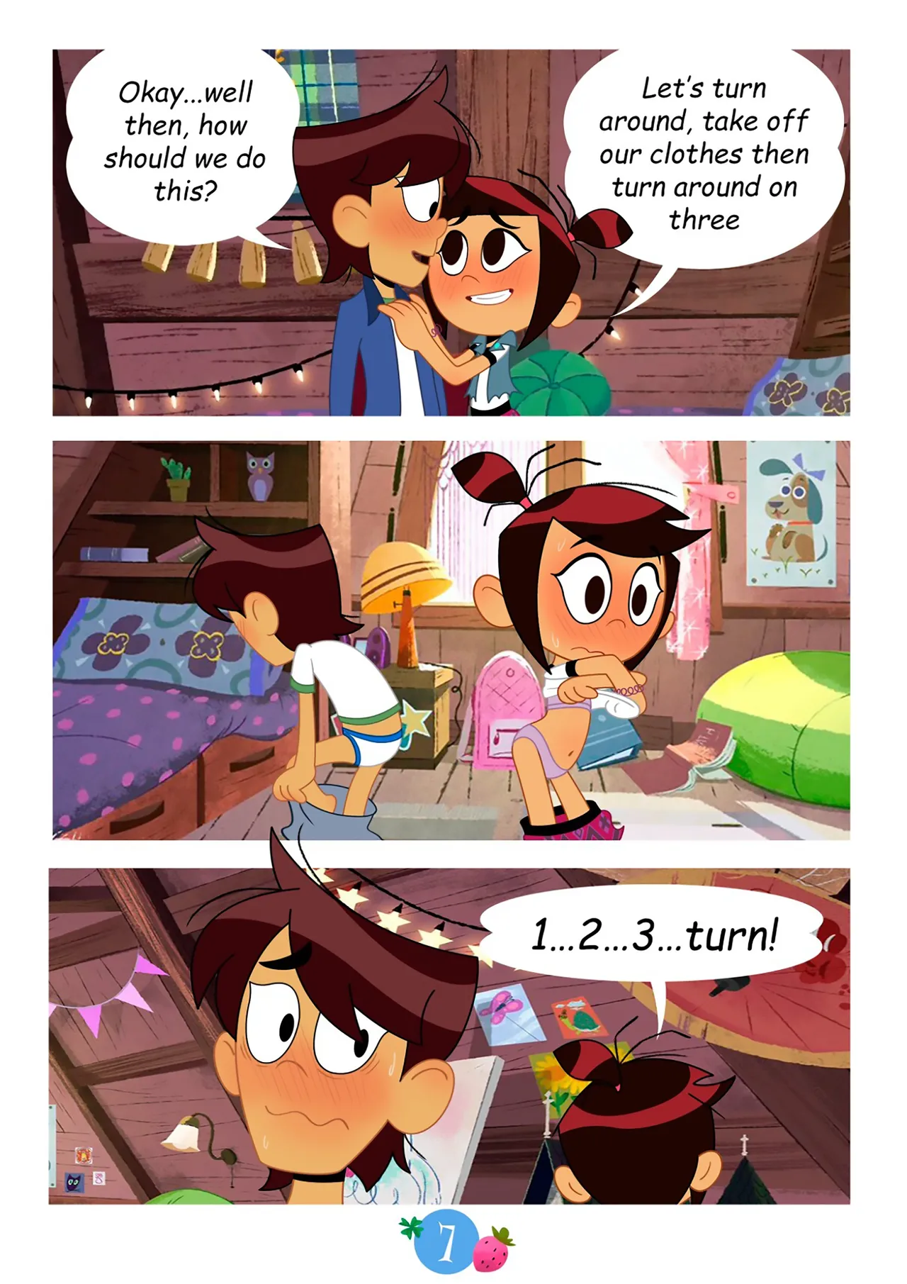 Molly and Ollie in "Studying" page 7 full