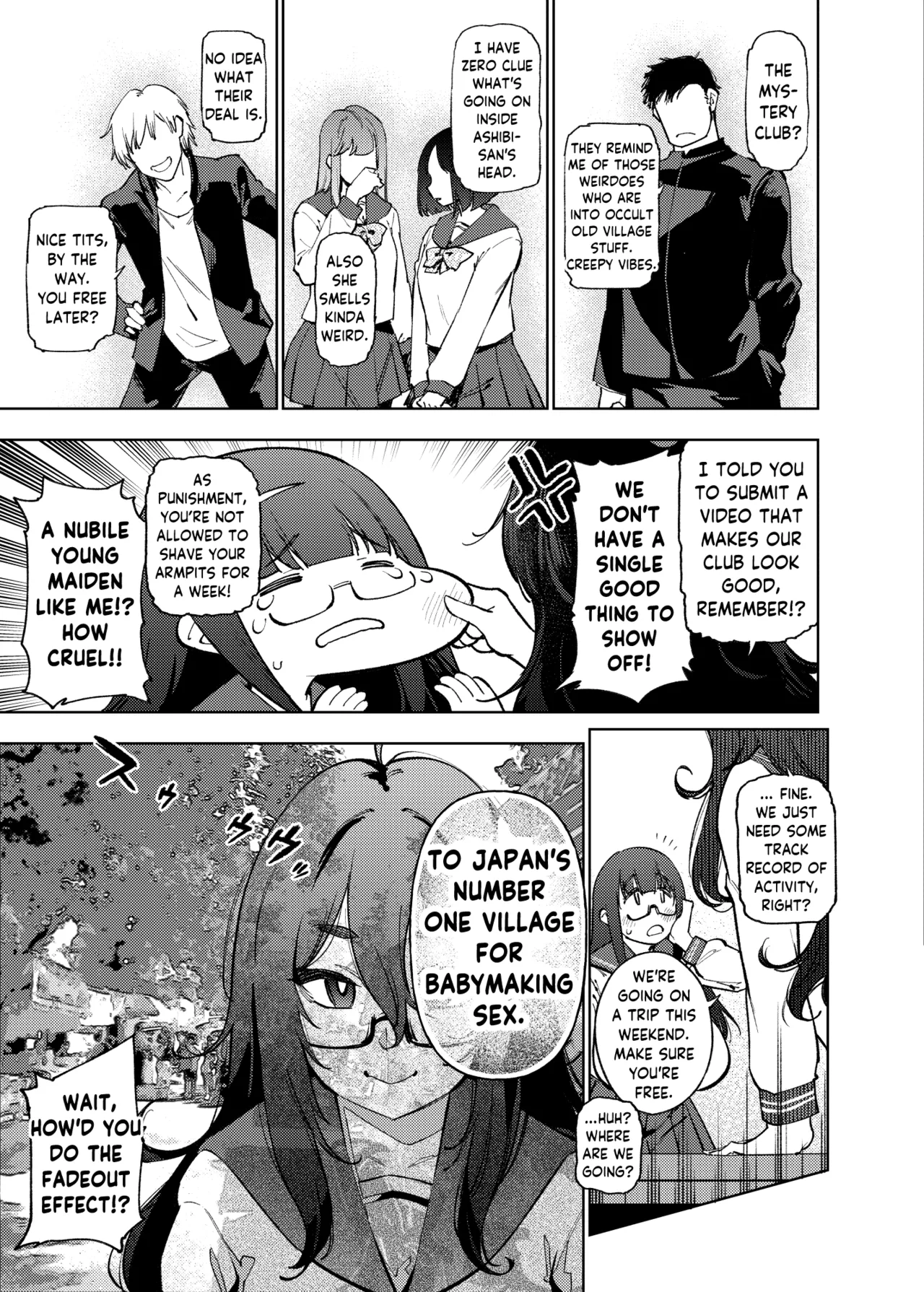 Himitsu Meikyuu Circle: Kodakara Onsen de no Rankou Tanetsuke Taiken Houkoku | The Mystery Unravelers' Club: Breeding Orgy Field Report from the Fertility Hot Springs page 6 full