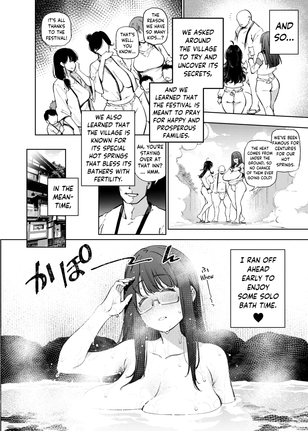 Himitsu Meikyuu Circle: Kodakara Onsen de no Rankou Tanetsuke Taiken Houkoku | The Mystery Unravelers' Club: Breeding Orgy Field Report from the Fertility Hot Springs page 9 full