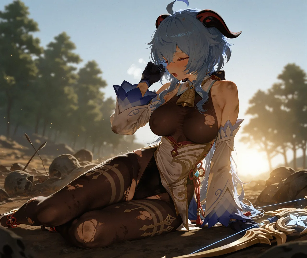 「敗北榨乳仙墮・甘雨」 page 6 full