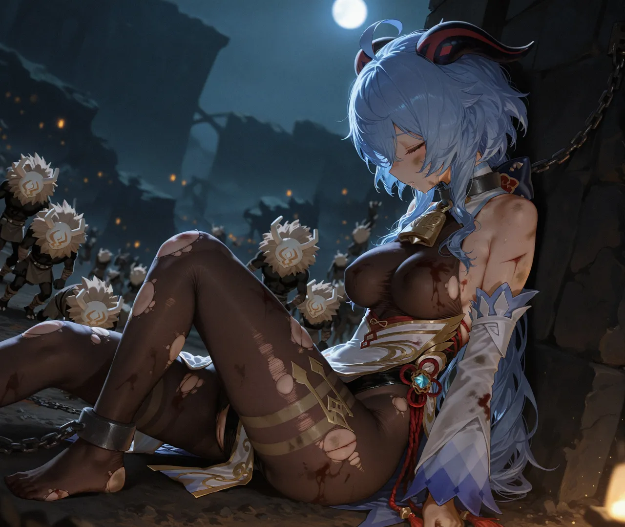 「敗北榨乳仙墮・甘雨」 page 8 full